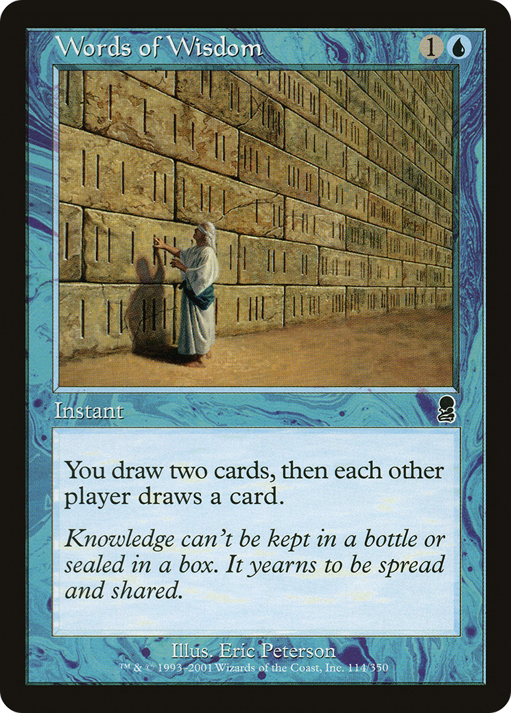 Words of Wisdom (ODY-114) [Odyssey] MTG Single Wizards of the Coast