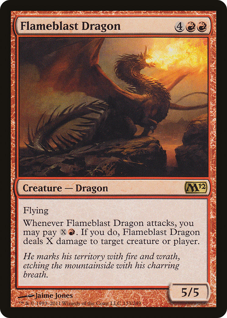 Flameblast Dragon (M12-133) [Magic 2012] Foil MTG Single Wizards of the Coast