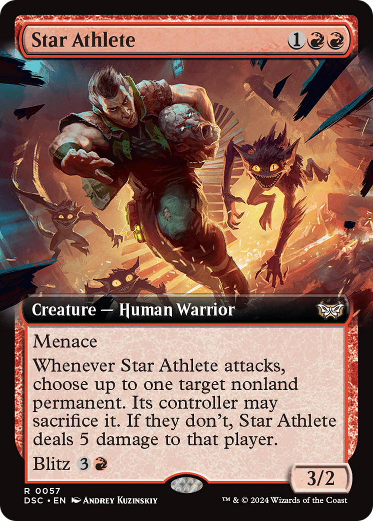 Star Athlete (DSC-057) [Duskmourn: House of Horror Commander] (Extended Art) MTG Single Wizards of the Coast