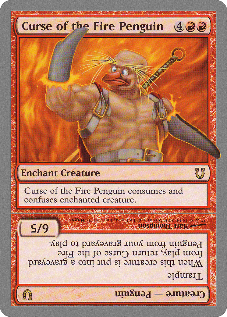 Curse of the Fire Penguin (UNH-073) [Unhinged] Foil MTG Single Wizards of the Coast