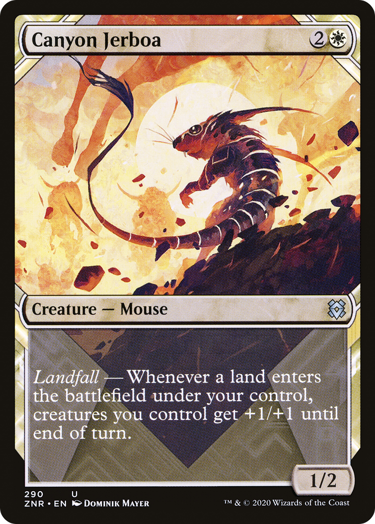 Canyon Jerboa (ZNR-290) [Zendikar Rising] (Showcase) Foil MTG Single Wizards of the Coast