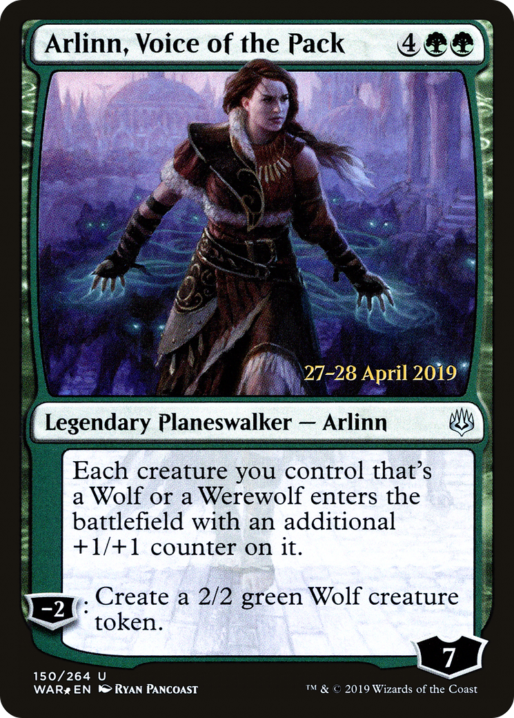 Arlinn, Voice of the Pack (PRE-150) [War of the Spark Promos] Foil MTG Single Wizards of the Coast