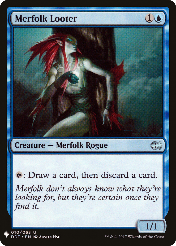 Merfolk Looter (LIST-DDT-10) [Mystery Booster] The List MTG Single Wizards of the Coast
