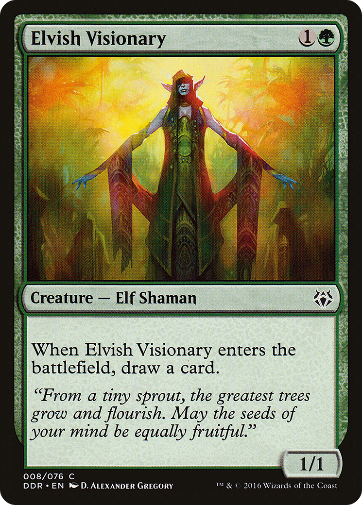 Elvish Visionary (DDR-008) [Misc] Duel Decks: Nissa vs. Ob Nixilis MTG Single Wizards of the Coast