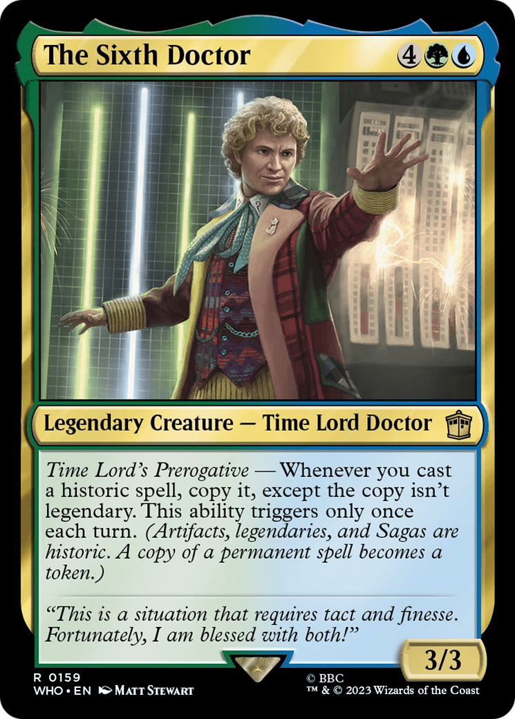 The Sixth Doctor (WHO-159) [Doctor Who] Foil MTG Single Wizards of the Coast