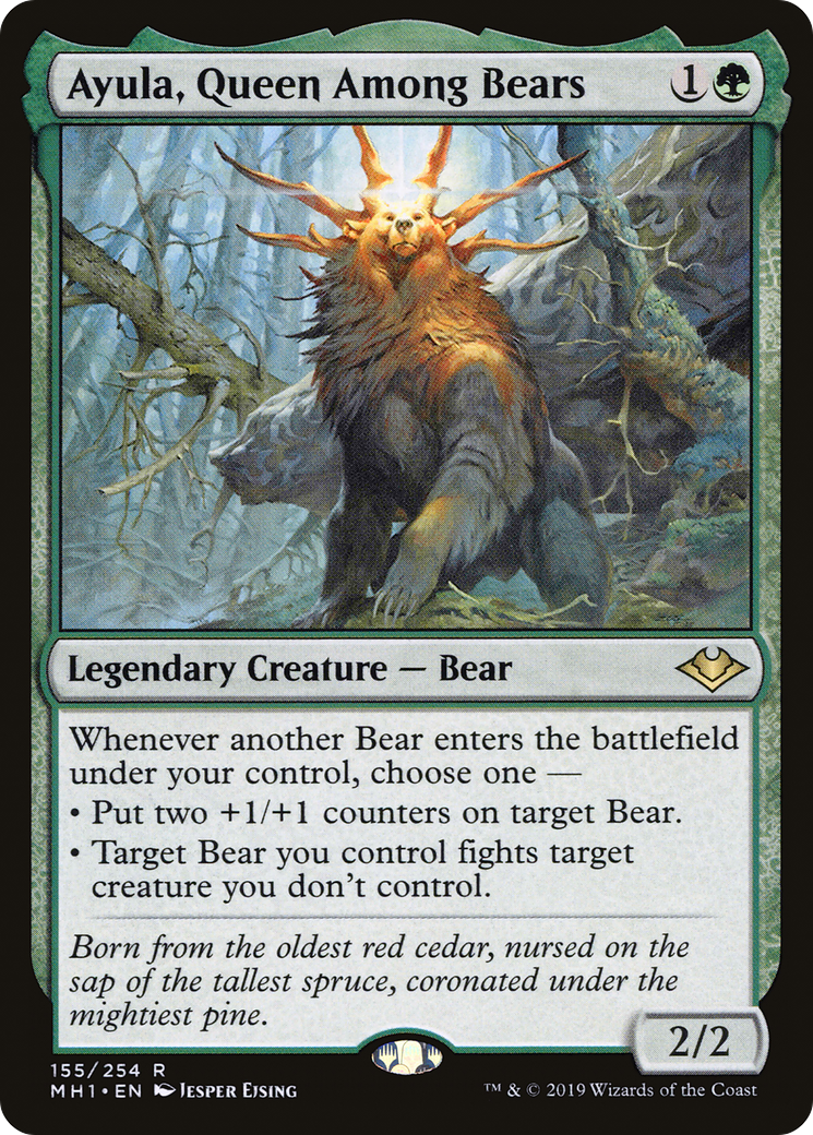 Ayula, Queen Among Bears (MH1-155) [Modern Horizons] Foil MTG Single Wizards of the Coast