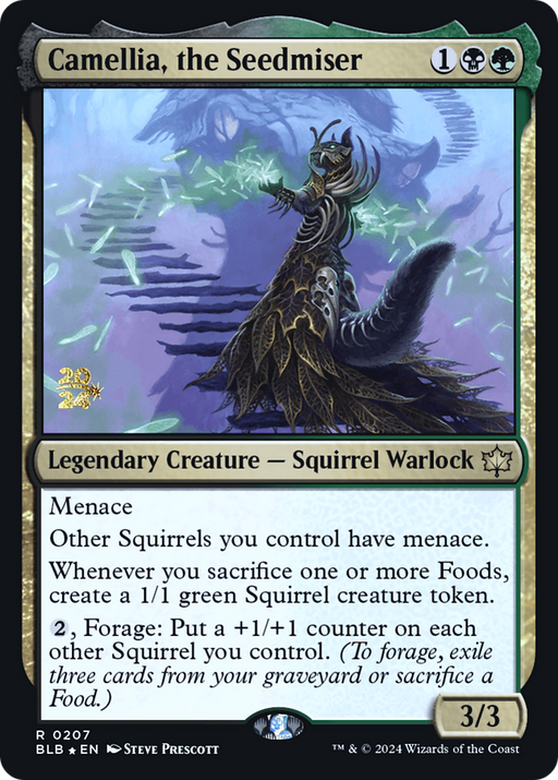 Camellia, the Seedmiser (PRE-207) [Bloomburrow Promos] Foil MTG Single Wizards of the Coast