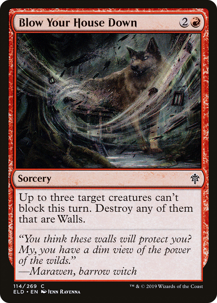 Blow Your House Down (ELD-114) [Throne of Eldraine] Foil MTG Single Wizards of the Coast
