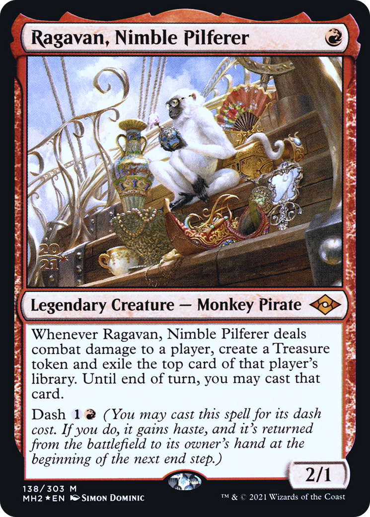 Ragavan, Nimble Pilferer (PRE-138) [Modern Horizons 2 Promos] Foil MTG Single Wizards of the Coast