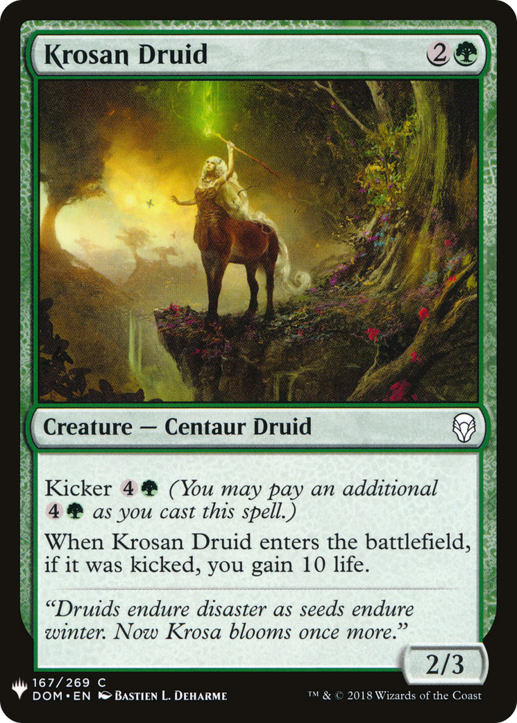 Krosan Druid (LIST-DOM-167) [Mystery Booster] The List MTG Single Wizards of the Coast