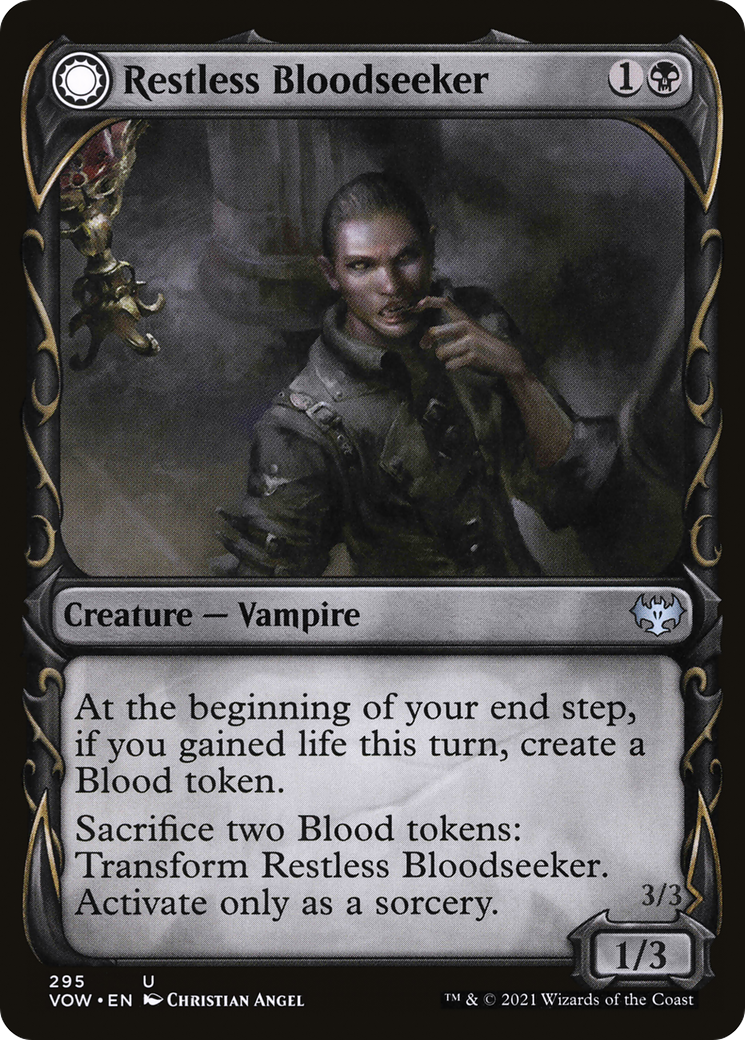 Restless Bloodseeker (VOW-295) [Innistrad: Crimson Vow] (Showcase) MTG Single Wizards of the Coast