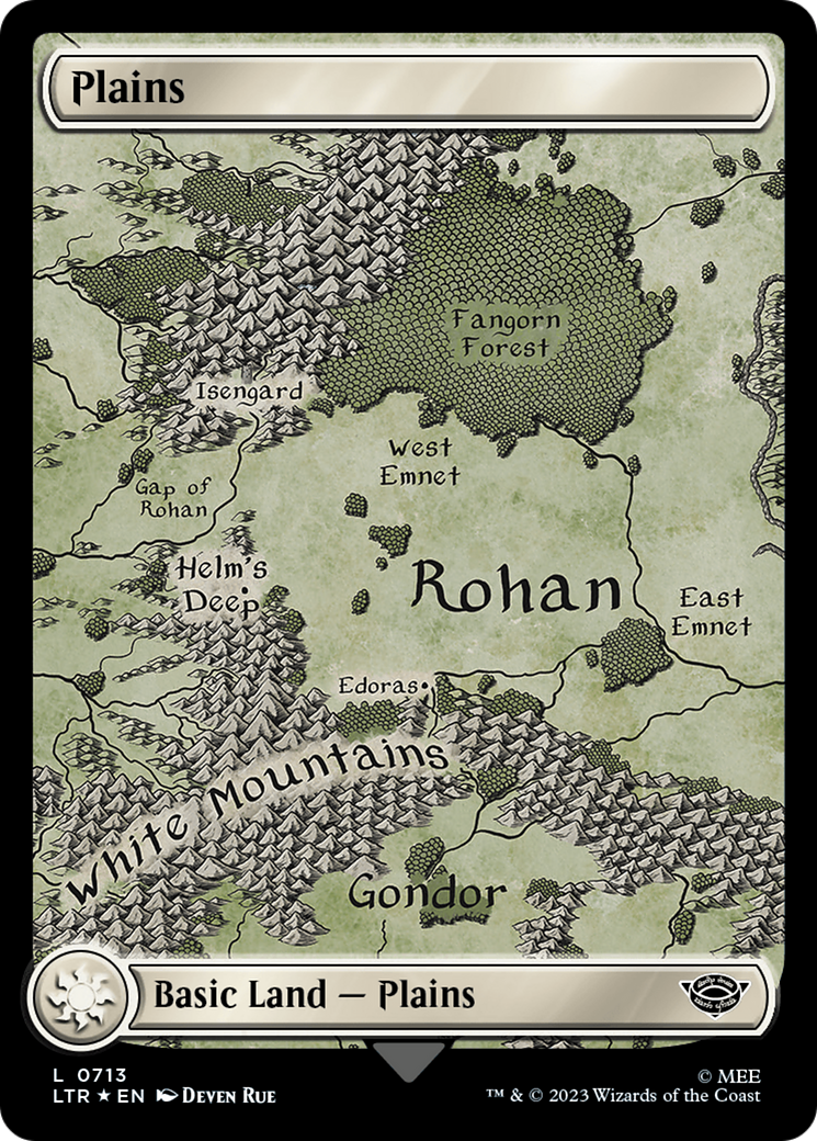 Plains (0713) (Surge Foil) (LTR-713) [The Lord of the Rings: Tales of Middle-earth] Foil MTG Single Wizards of the Coast