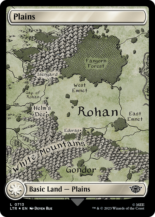 Plains (0713) (Surge Foil) (LTR-713) [The Lord of the Rings: Tales of Middle-earth] Foil MTG Single Wizards of the Coast