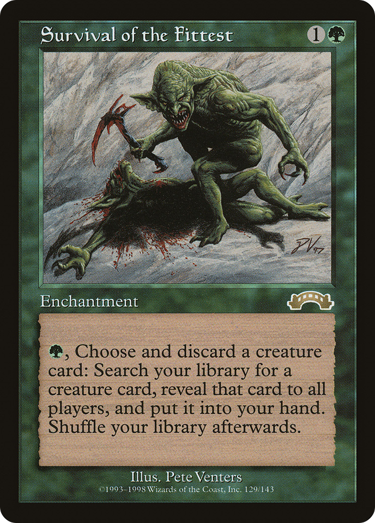 Survival of the Fittest (EXO-129) [Exodus] MTG Single Wizards of the Coast