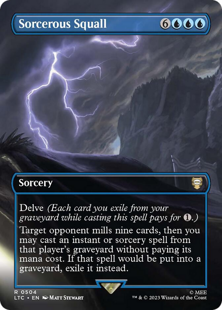 Sorcerous Squall (LTC-504) [Tales of Middle-earth Commander] (Borderless) Foil MTG Single Wizards of the Coast