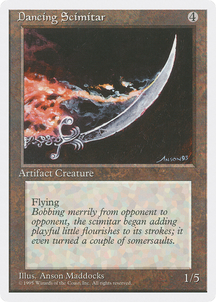 Dancing Scimitar (4ED-313) [Fourth Edition] MTG Single Wizards of the Coast
