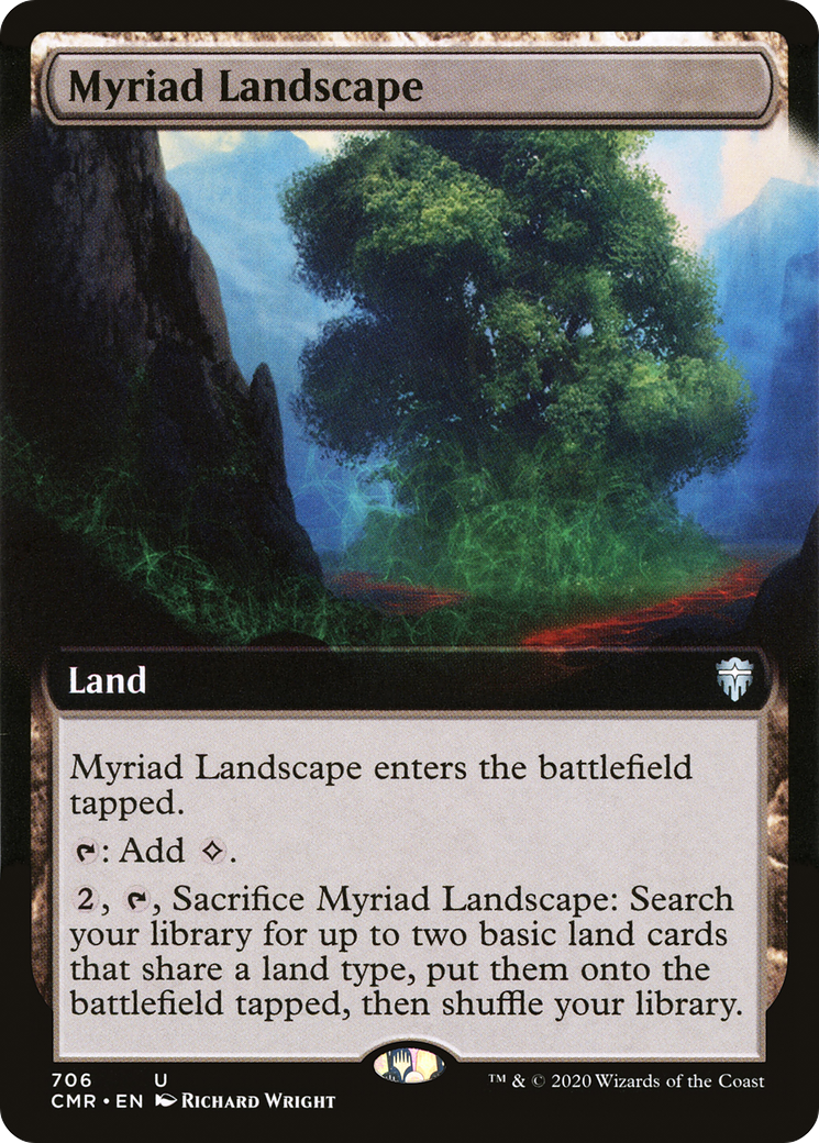 Myriad Landscape (CMR-706) [Commander Legends] (Extended Art) Foil MTG Single Wizards of the Coast