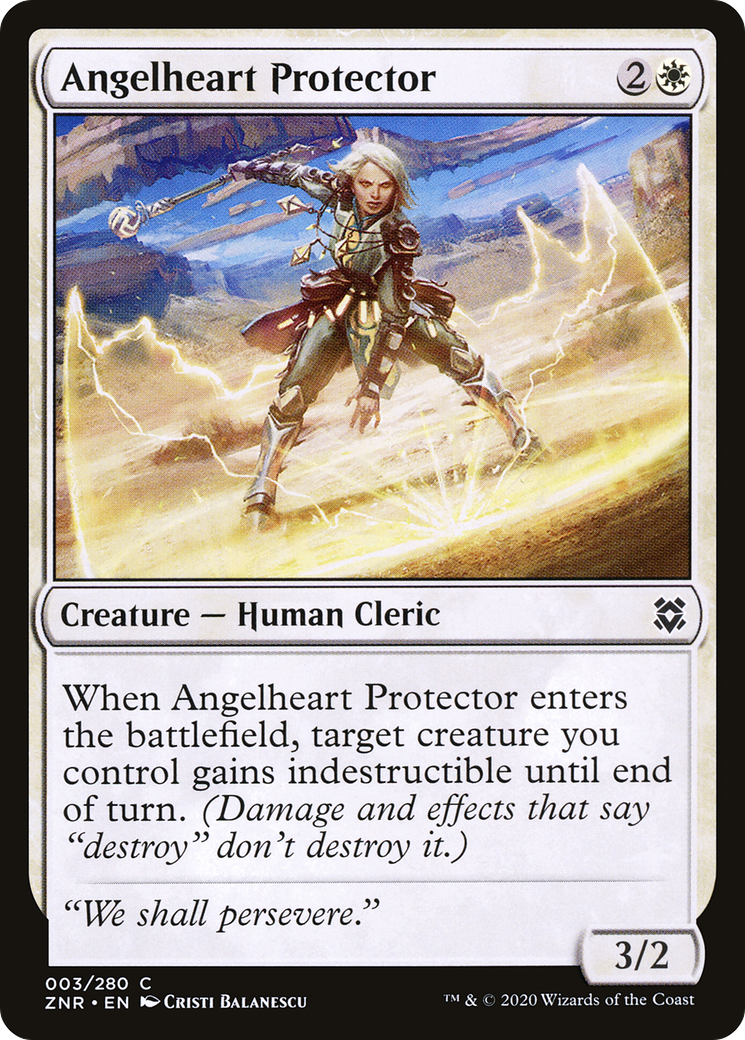 Angelheart Protector (ZNR-003) [Zendikar Rising] MTG Single Wizards of the Coast