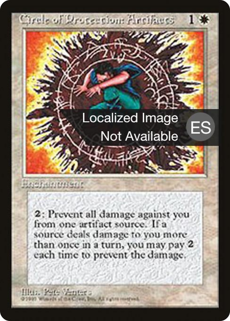Circle of Protection: Artifacts (4BB-013) [Fourth Edition Foreign Black Border] MTG Single Wizards of the Coast
