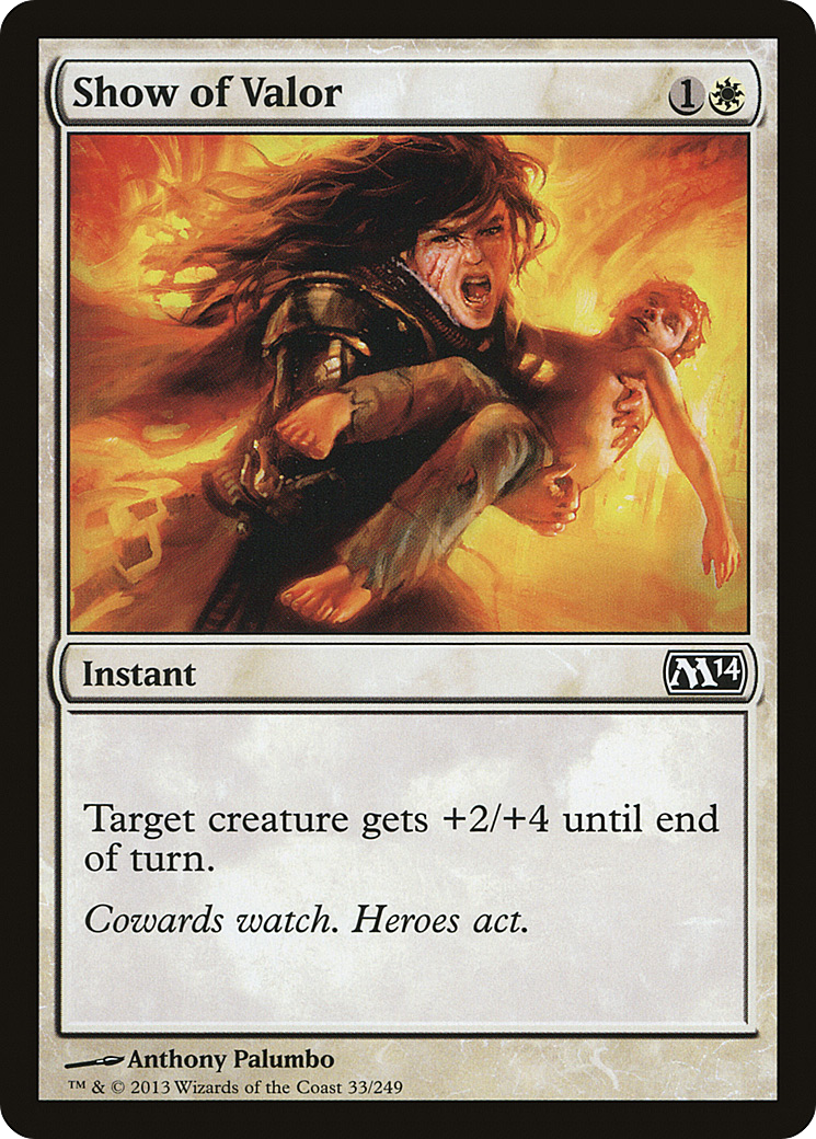 Show of Valor (M14-033) [Magic 2014] MTG Single Wizards of the Coast