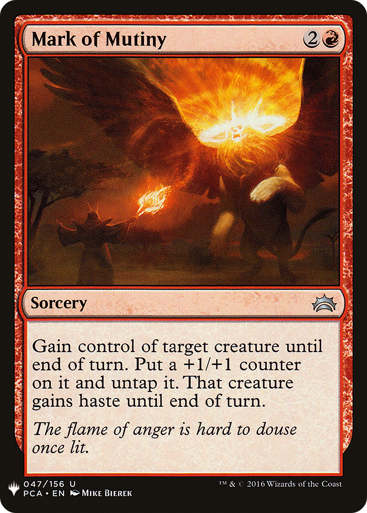 Mark of Mutiny (LIST-PCA-47) [Mystery Booster] The List MTG Single Wizards of the Coast