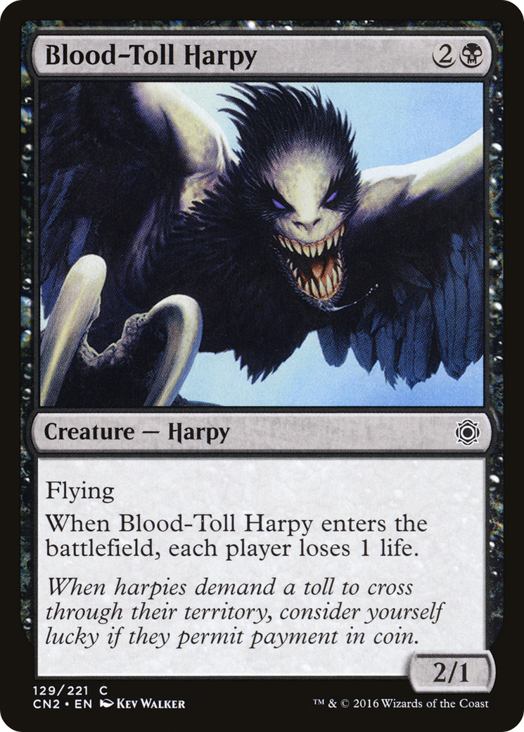 Blood-Toll Harpy (CN2-129) [Conspiracy: Take the Crown] Foil MTG Single Wizards of the Coast