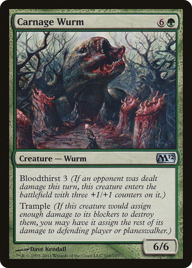 Carnage Wurm (M12-168) [Magic 2012] MTG Single Wizards of the Coast