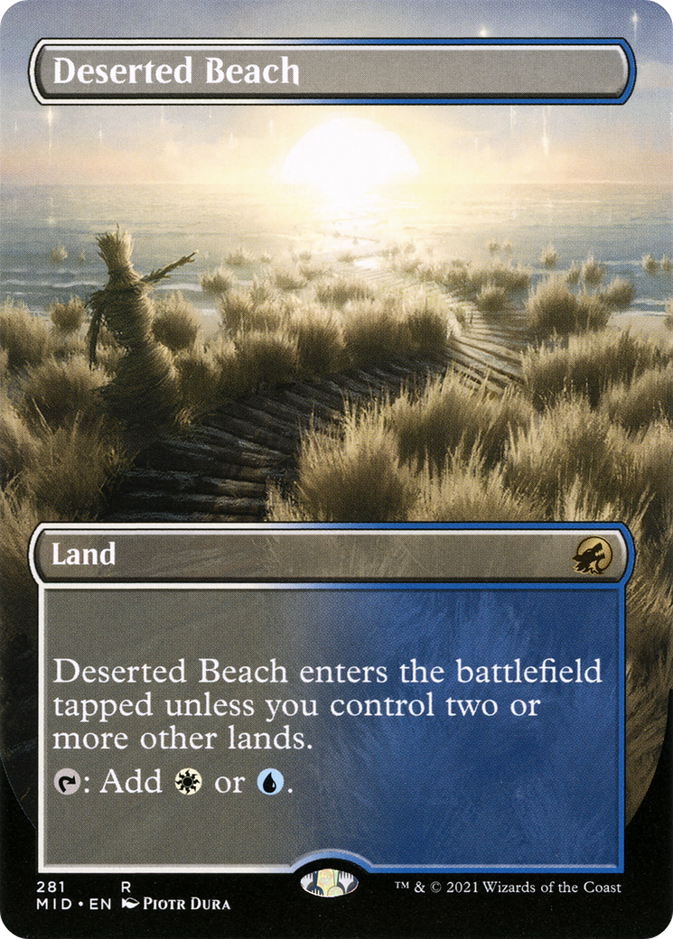 Deserted Beach (MID-281) [Innistrad: Midnight Hunt] (Borderless) Foil MTG Single Wizards of the Coast
