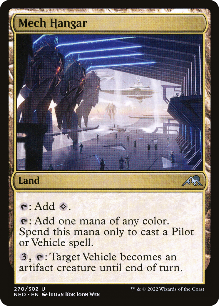 Mech Hangar (NEO-270) [Kamigawa: Neon Dynasty] Foil MTG Single Wizards of the Coast