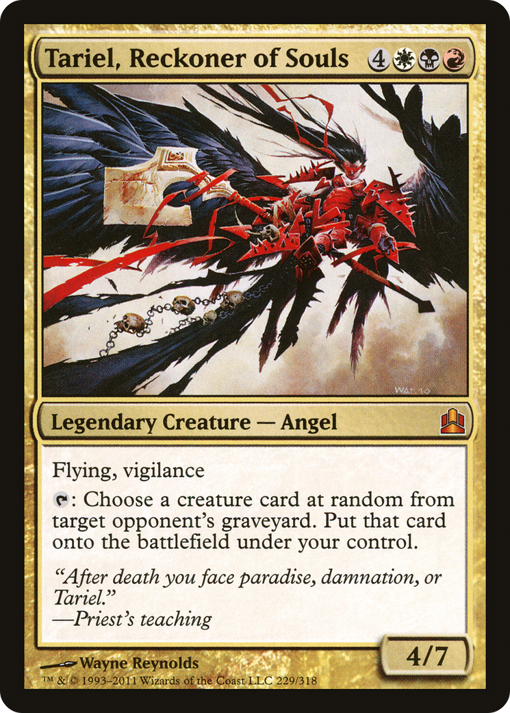 Tariel, Reckoner of Souls (CMD-229) [Commander 2011] MTG Single Wizards of the Coast