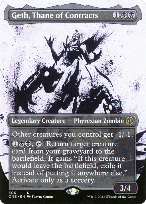Geth, Thane of Contracts (ONE-306) [Phyrexia: All Will Be One] (Showcase) (Borderless) MTG Single Wizards of the Coast