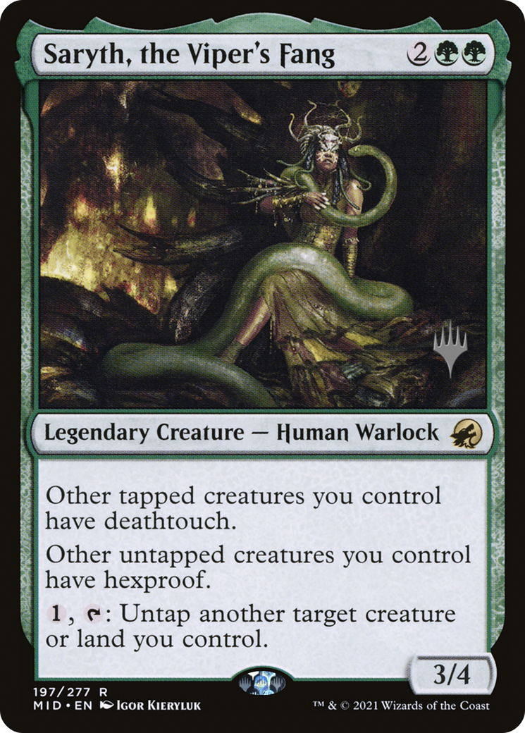 Saryth, the Viper's Fang (PPMID-197) [Innistrad: Midnight Hunt Promos] Foil MTG Single Wizards of the Coast