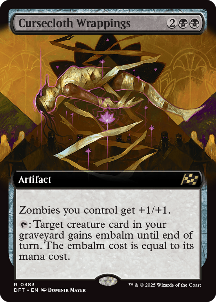 Cursecloth Wrappings (DFT-383) [Aetherdrift] (Extended Art) Foil MTG Single Wizards of the Coast
