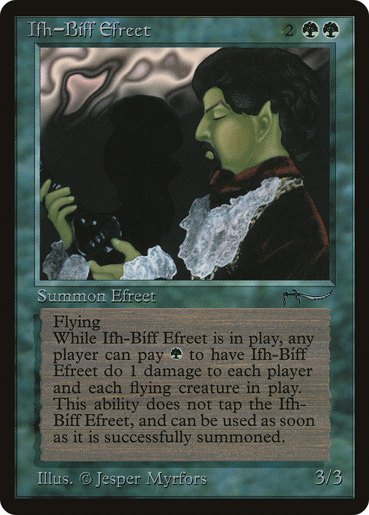 Ifh-Bíff Efreet (ARN-050) [Oldschool] Arabian Nights MTG Single Wizards of the Coast