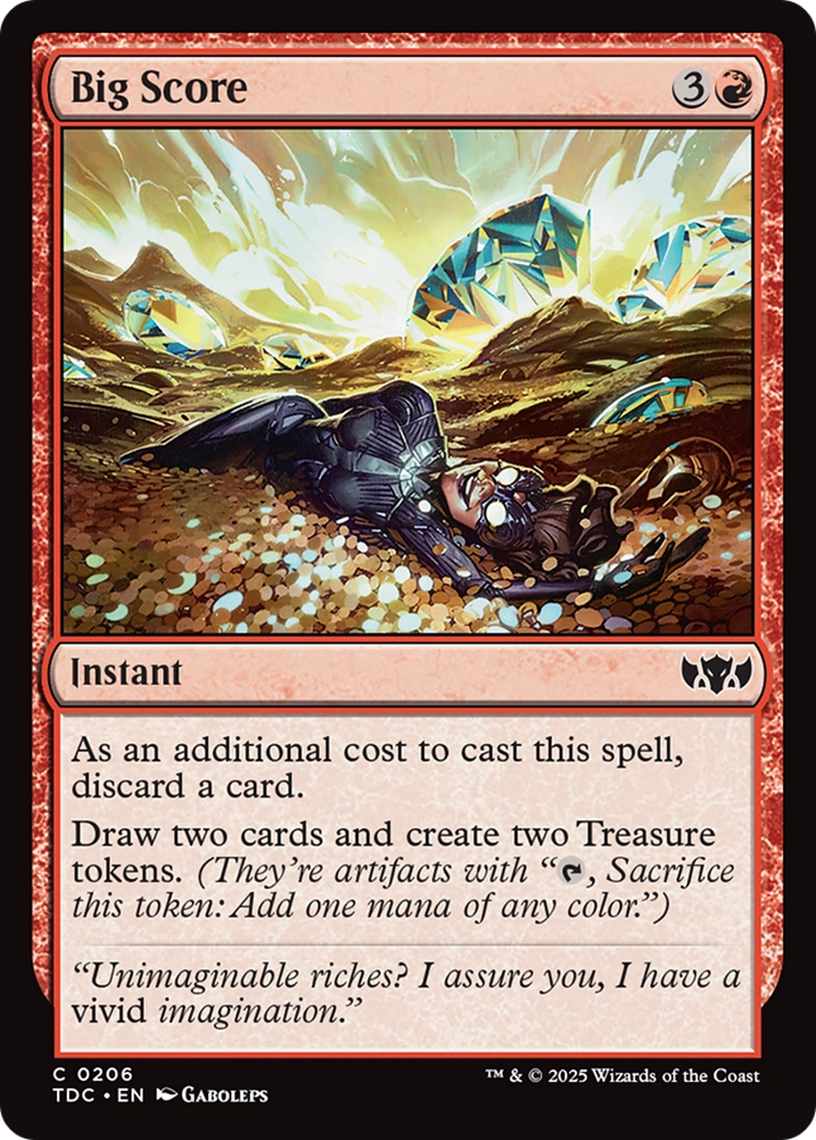 Big Score (TDC-206) [Commander: Tarkir: Dragonstorm] MTG Single Wizards of the Coast