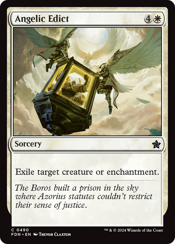 Angelic Edict (FDN-490) [Foundations] MTG Single Wizards of the Coast