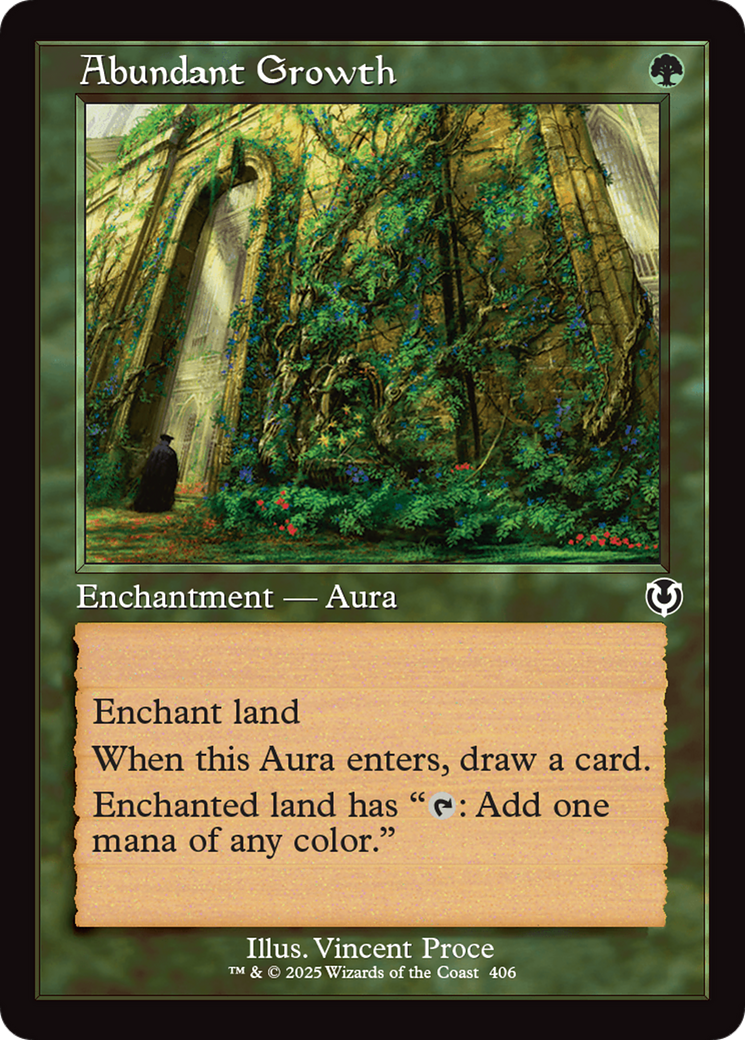 Abundant Growth (Retro Frame)(INR-406) [Innistrad Remastered] (enchantment) MTG Single Wizards of the Coast
