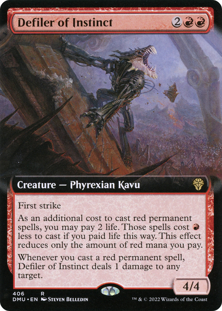 Defiler of Instinct (DMU-406) [Dominaria United] (Extended Art) Foil MTG Single Wizards of the Coast