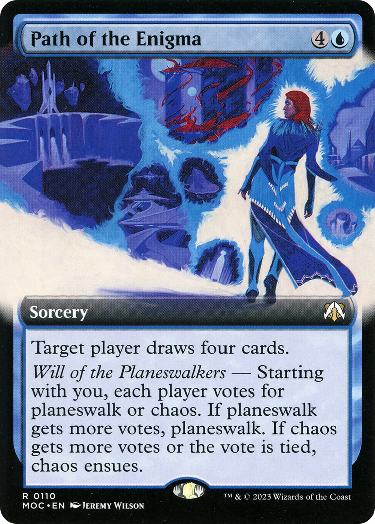 Path of the Enigma (MOC-110) [March of the Machine Commander] (Extended Art) MTG Single Wizards of the Coast