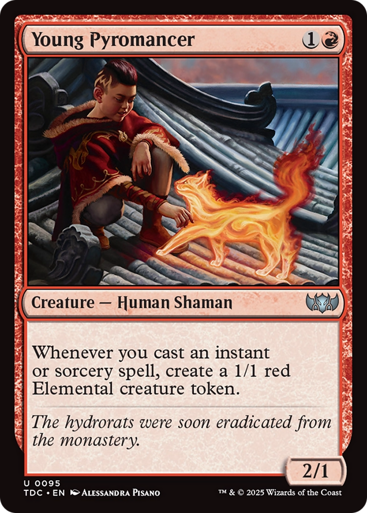 Young Pyromancer (TDC-095) [Commander: Tarkir: Dragonstorm] MTG Single Wizards of the Coast