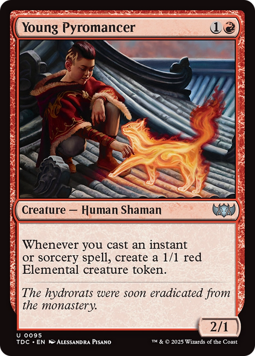 Young Pyromancer (TDC-095) [Commander: Tarkir: Dragonstorm] MTG Single Wizards of the Coast