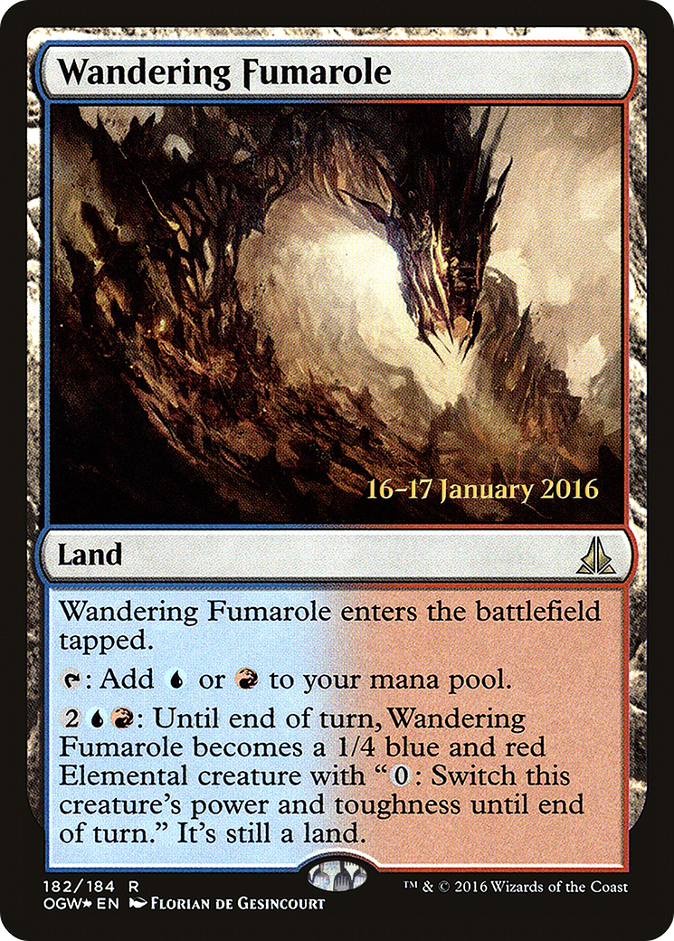 Wandering Fumarole (PRE-182) [Oath of the Gatewatch Promos] Foil MTG Single Wizards of the Coast