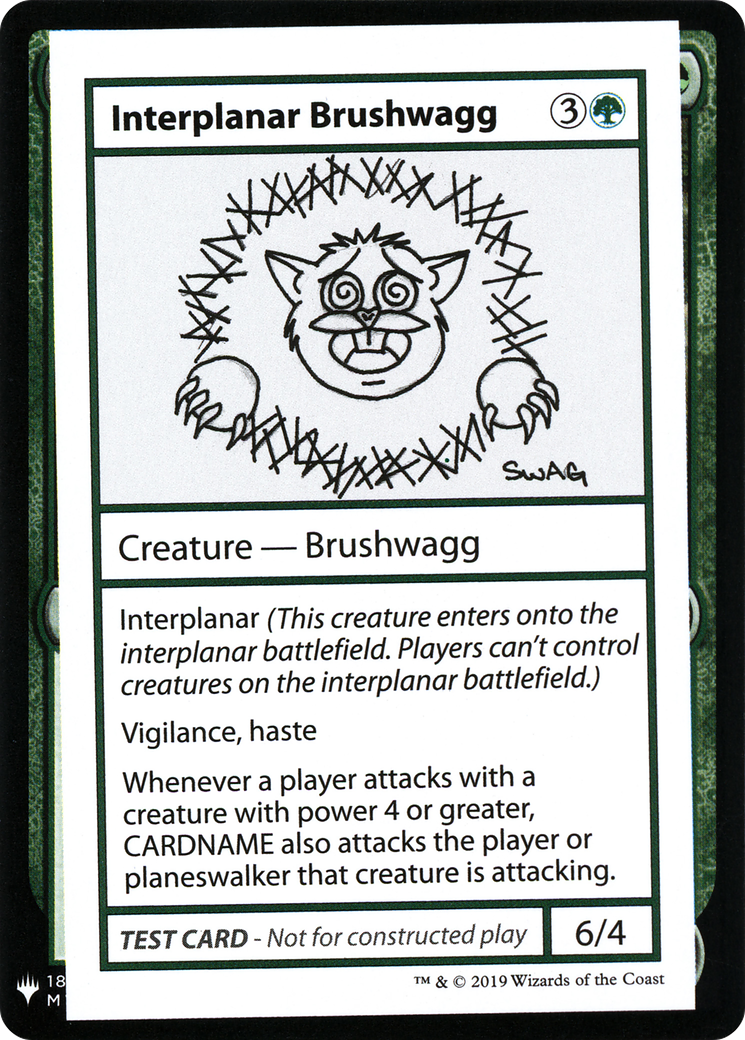 Interplanar Brushwagg (CMB1-) [Mystery Booster] Playtest Cards 2019 MTG Single Wizards of the Coast