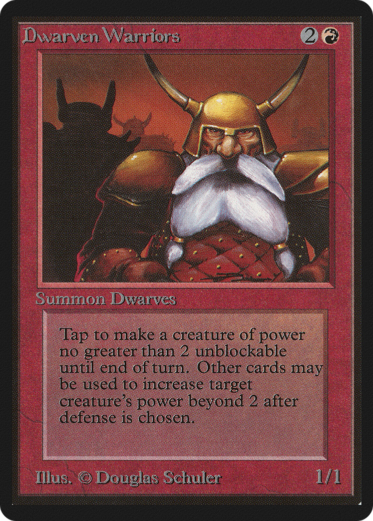 Dwarven Warriors (LEB-) [Oldschool] Limited Edition Beta MTG Single Wizards of the Coast