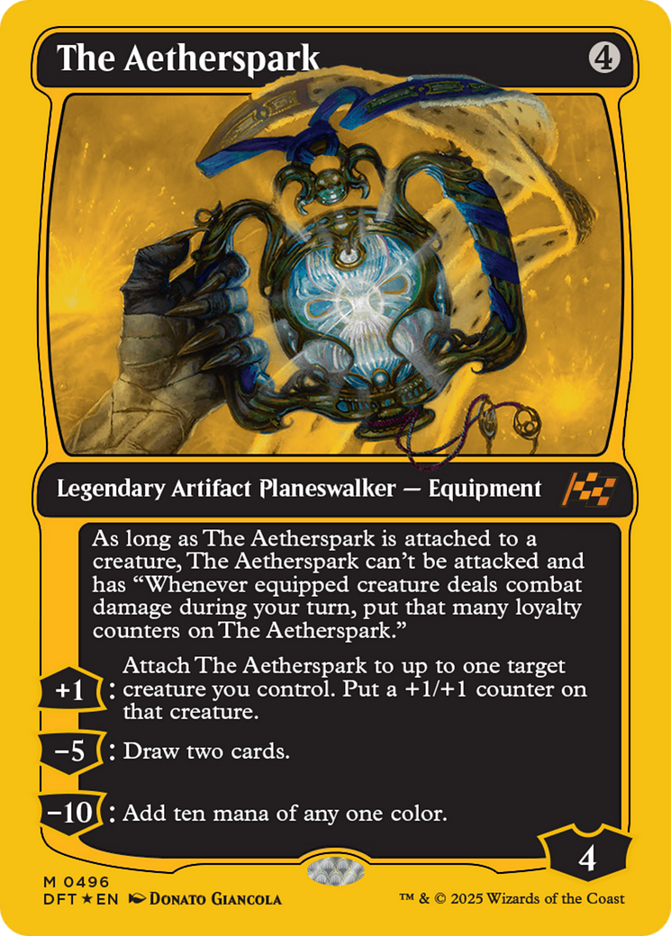 The Aetherspark (First-Place Foil) (DFT-496) [Aetherdrift] Foil MTG Single Wizards of the Coast
