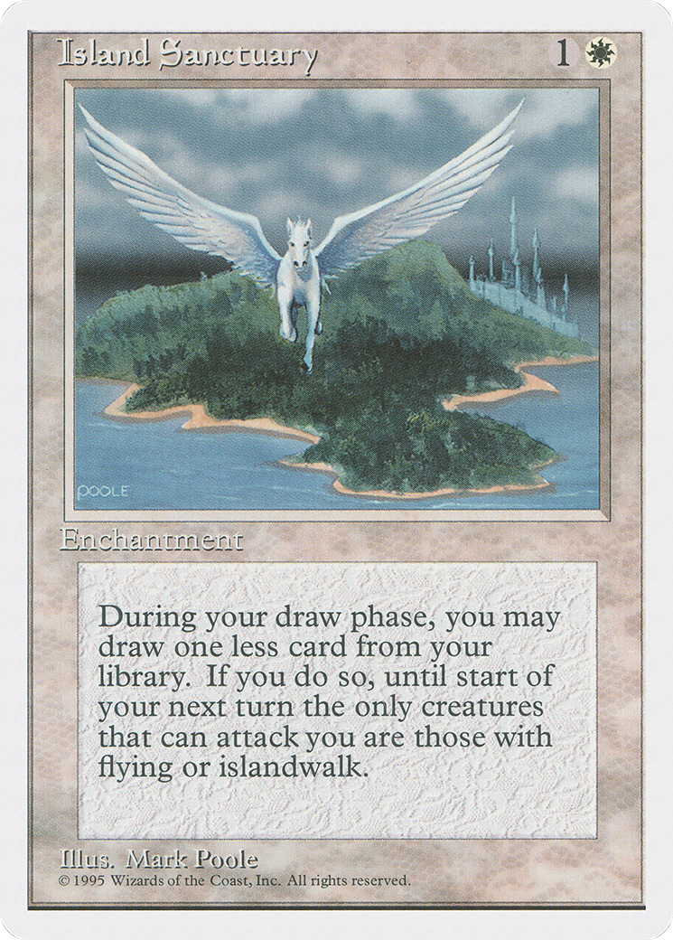 Island Sanctuary (4ED-031) [Fourth Edition] MTG Single Wizards of the Coast