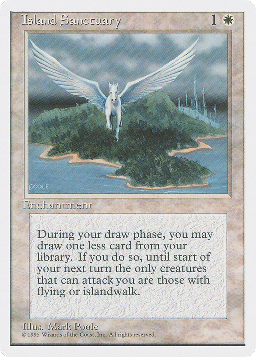 Island Sanctuary (4ED-031) [Fourth Edition] MTG Single Wizards of the Coast
