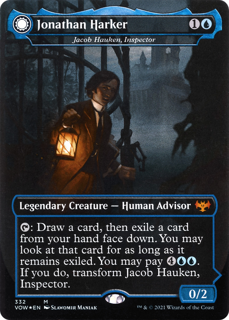 Jonathan Harker - Jacob Hauken, Inspector (VOW-332) [Innistrad: Crimson Vow] (Borderless) MTG Single Wizards of the Coast