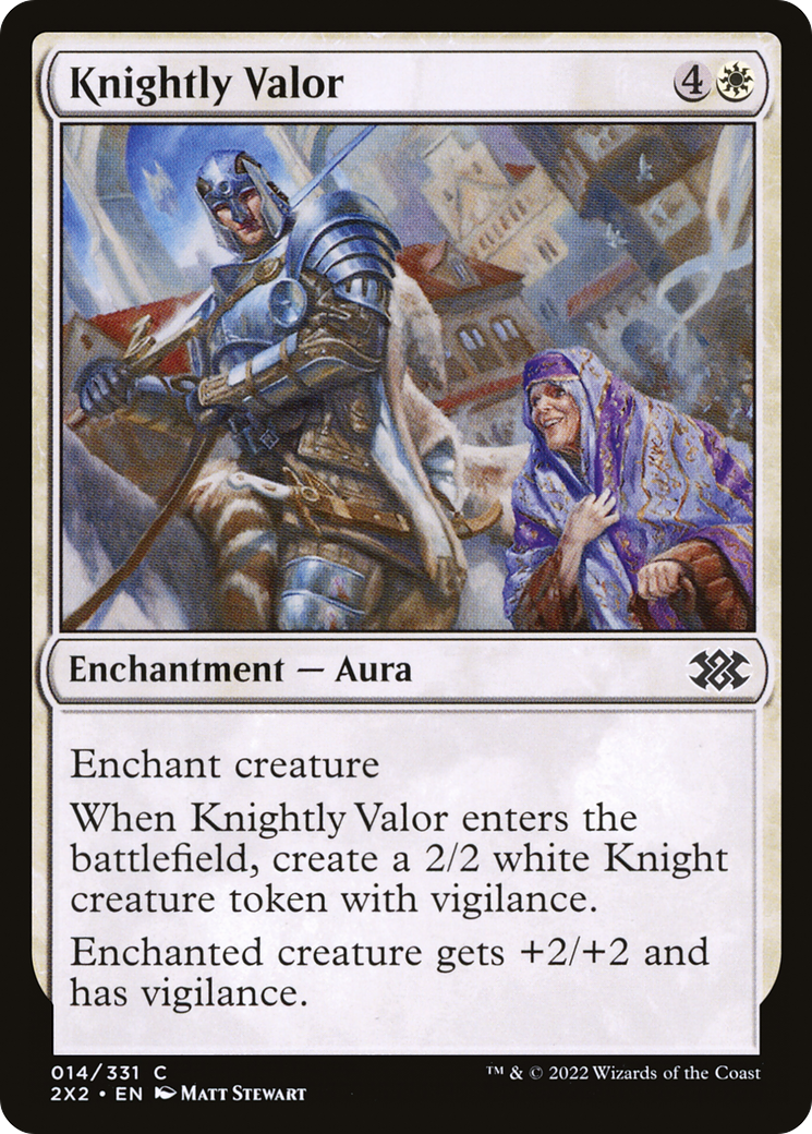 Knightly Valor (2X2-014) [Double Masters 2022] MTG Single Wizards of the Coast