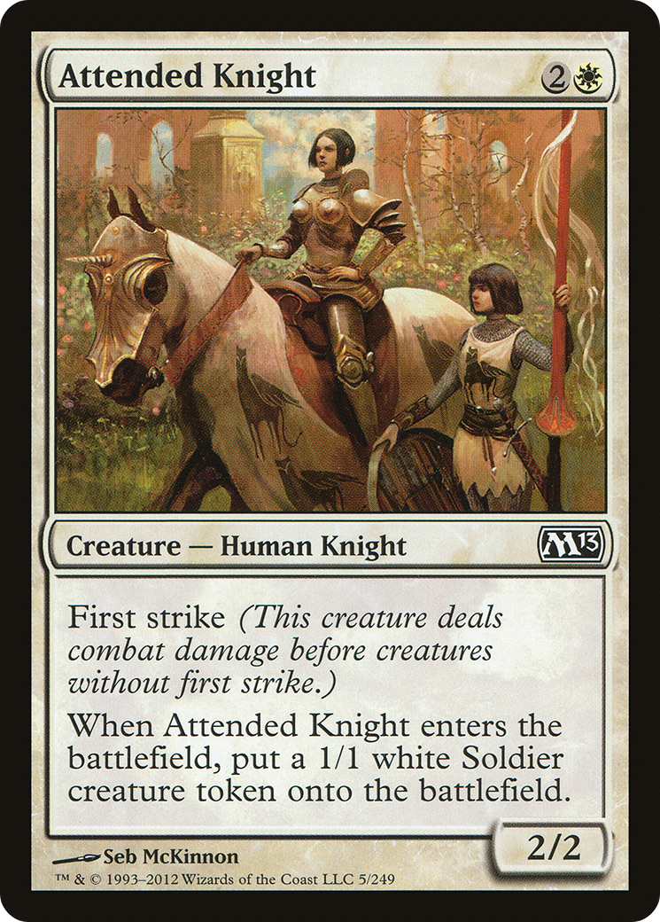 Attended Knight (M13-005) [Magic 2013] MTG Single Wizards of the Coast
